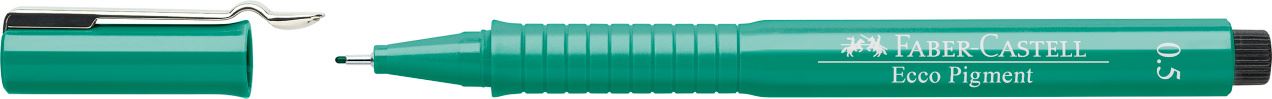 Faber-Castell - Rotulador calibrado Ecco Pigment, 0,5 mm, verde