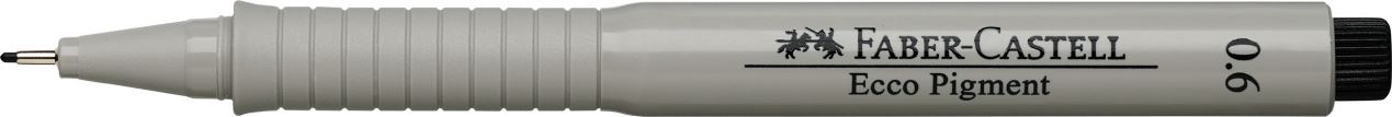 Faber-Castell - Rotulador calibrado Ecco Pigment, 0,6 mm, negro