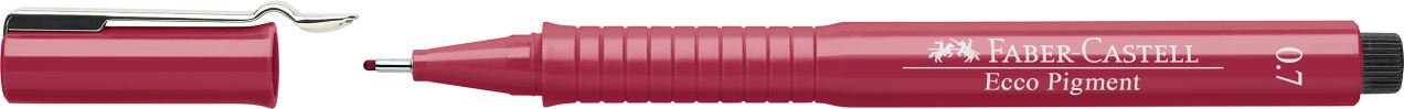 Faber-Castell - Rotulador calibrado Ecco Pigment, 0,7 mm, rojo