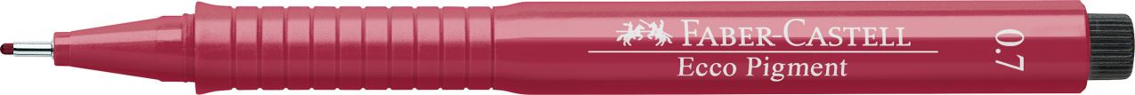 Faber-Castell - Rotulador calibrado Ecco Pigment, 0,7 mm, rojo