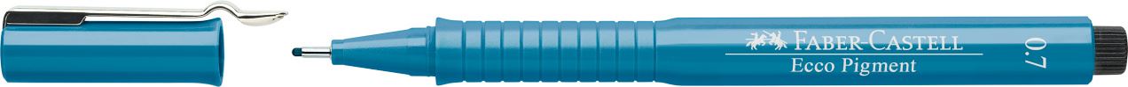 Faber-Castell - Rotulador calibrado Ecco Pigment, 0,7 mm, azul