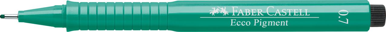 Faber-Castell - Rotulador calibrado Ecco Pigment, 0,7 mm, verde