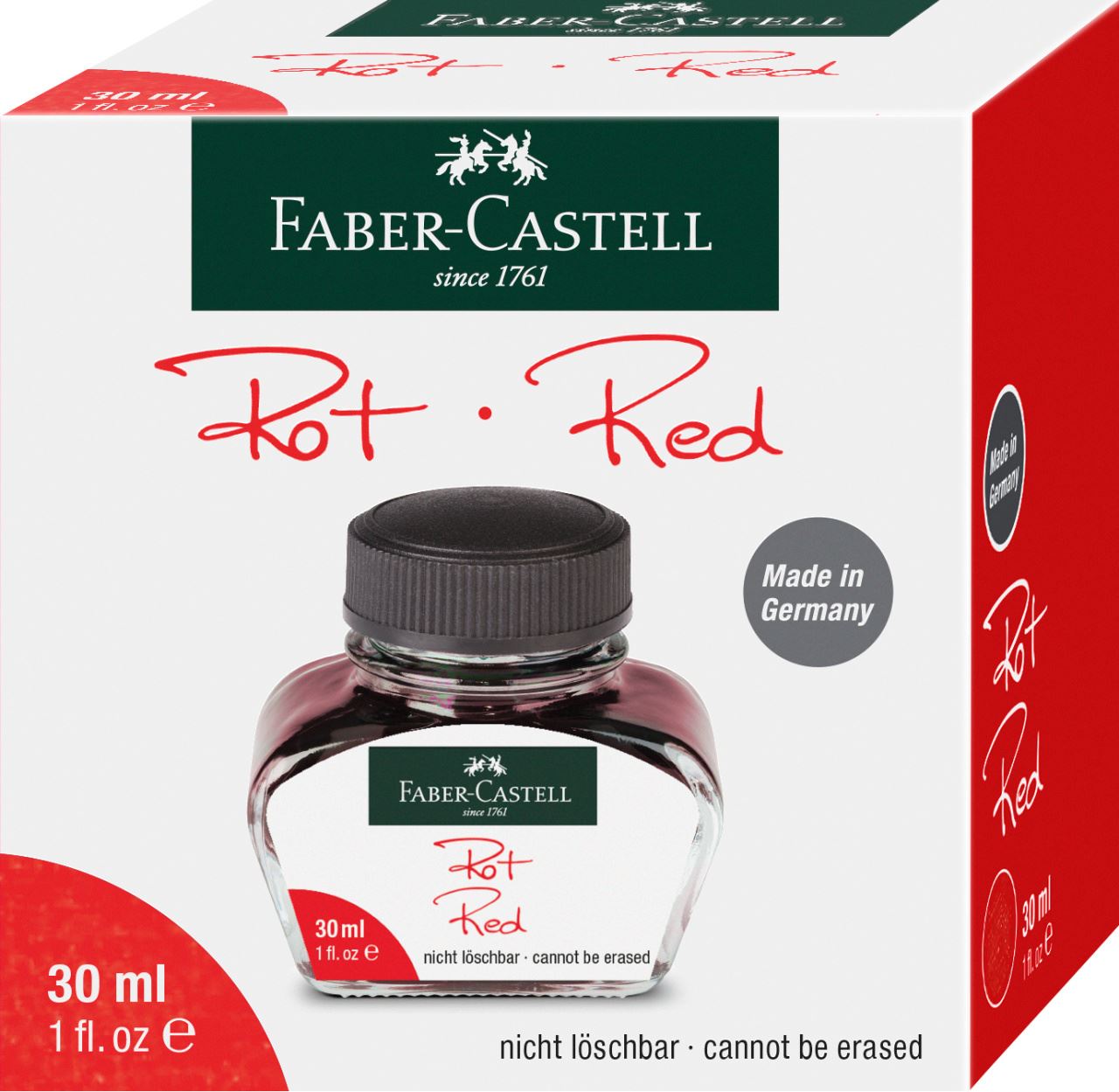 Faber-Castell - Tintero, 30 ml, rojo