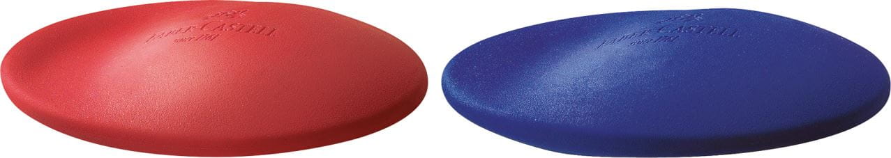 Faber-Castell - Goma de borrar Kosmo Mini, rojo/azul