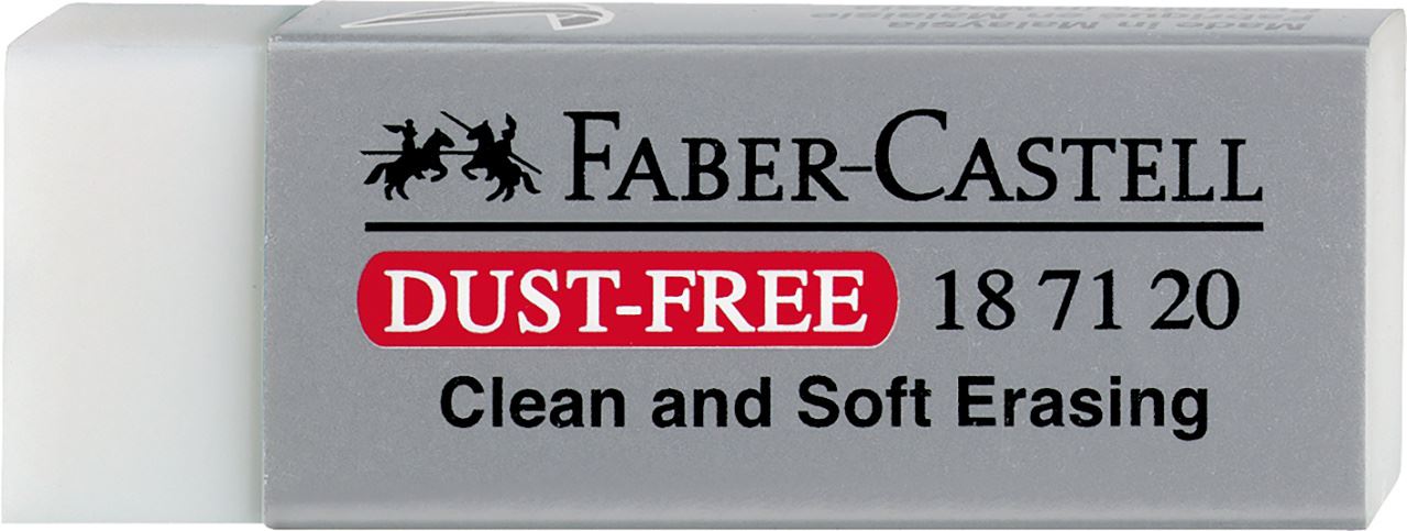 Faber-Castell - Goma de borrar Dust-free, blanco