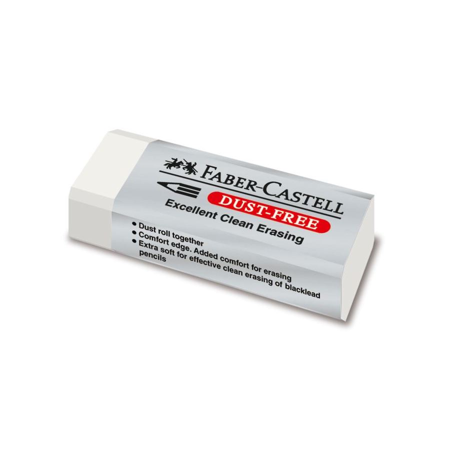 Faber-Castell - Goma de borrar Dust-free, blanco