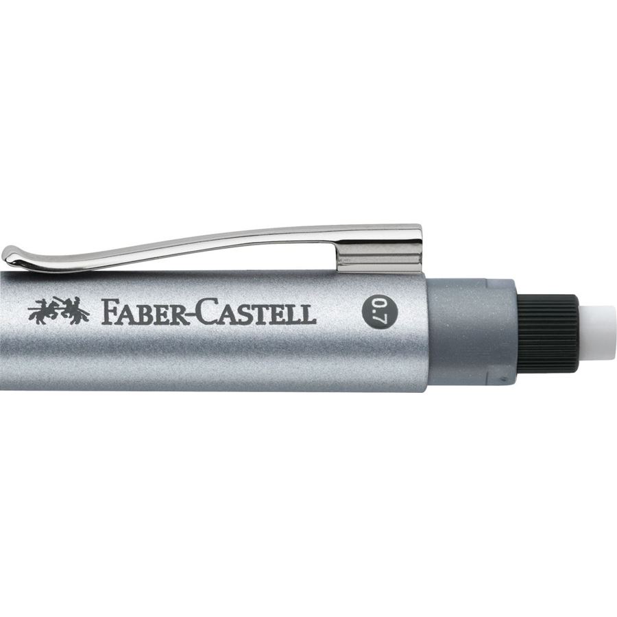 Faber-Castell - Portaminas Grip 2011, 0,7 mm, color plata