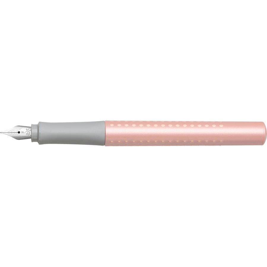 Faber-Castell - Pluma estilográfica Grip Pearl Edition F rosado