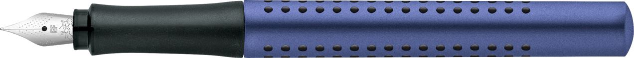 Faber-Castell - Estilográfica Grip 2011, EF, azul metálico