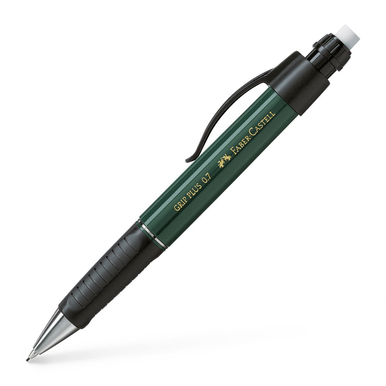 Faber-Castell - Portaminas Grip Plus, 0,7 mm, color verde metálico