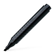 Faber-Castell - Marcador Grip permanente, punta biselada, negro