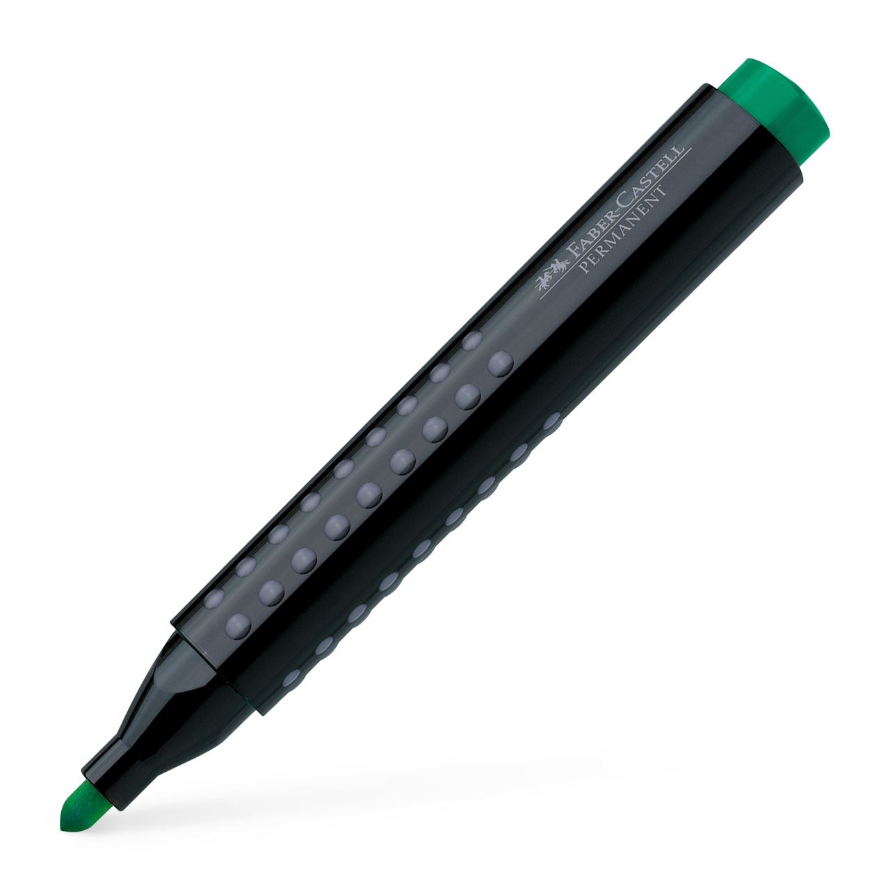 Faber-Castell - Marcador Grip permanente, punta redonda, verde