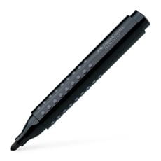 Faber-Castell - Marcador Grip permanente, punta redonda, negro