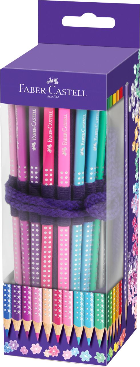 Faber-Castell - Estuche enrollable para lápices de color Sparkle, 20 colores