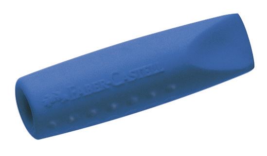 Faber-Castell - Goma de borrar Grip 2001 Eraser Cap, 2 gris/rojo o gris/azul