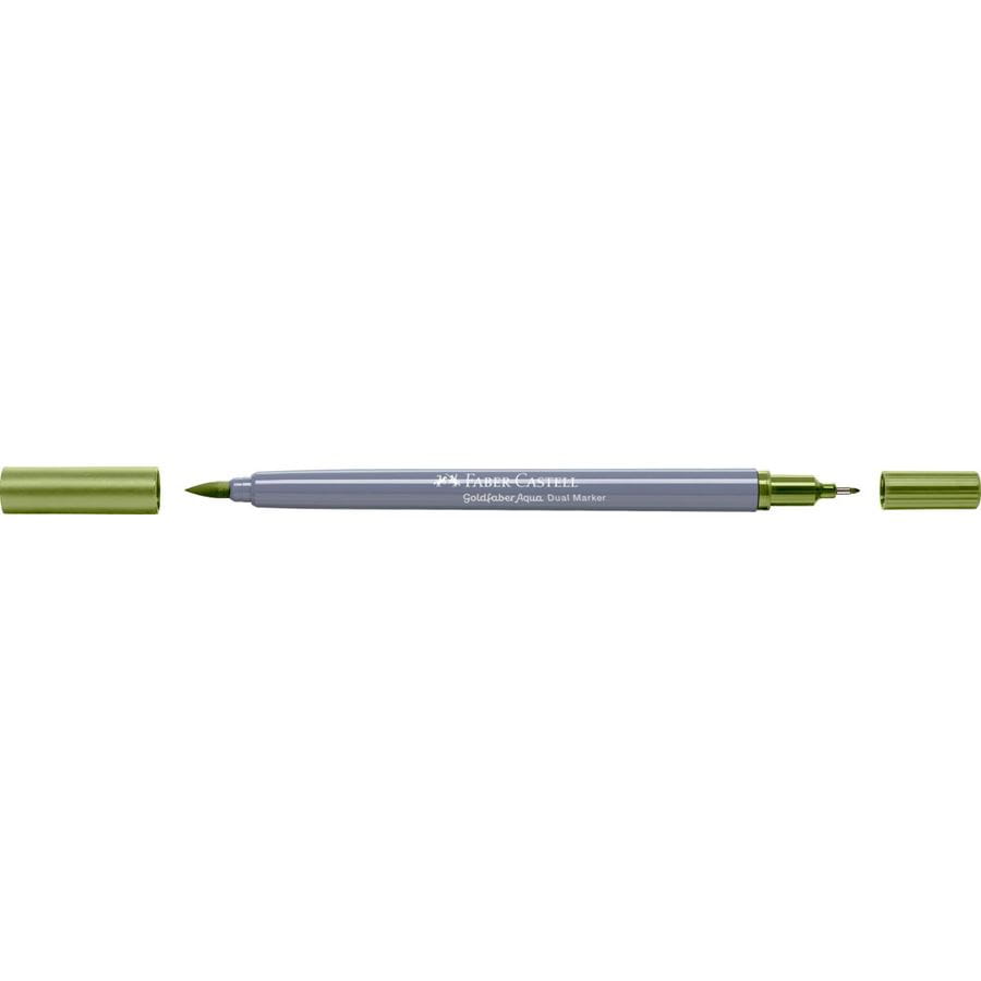 Faber-Castell - Goldfaber Aqua Dual Marker, verde óxido de cromo opaco