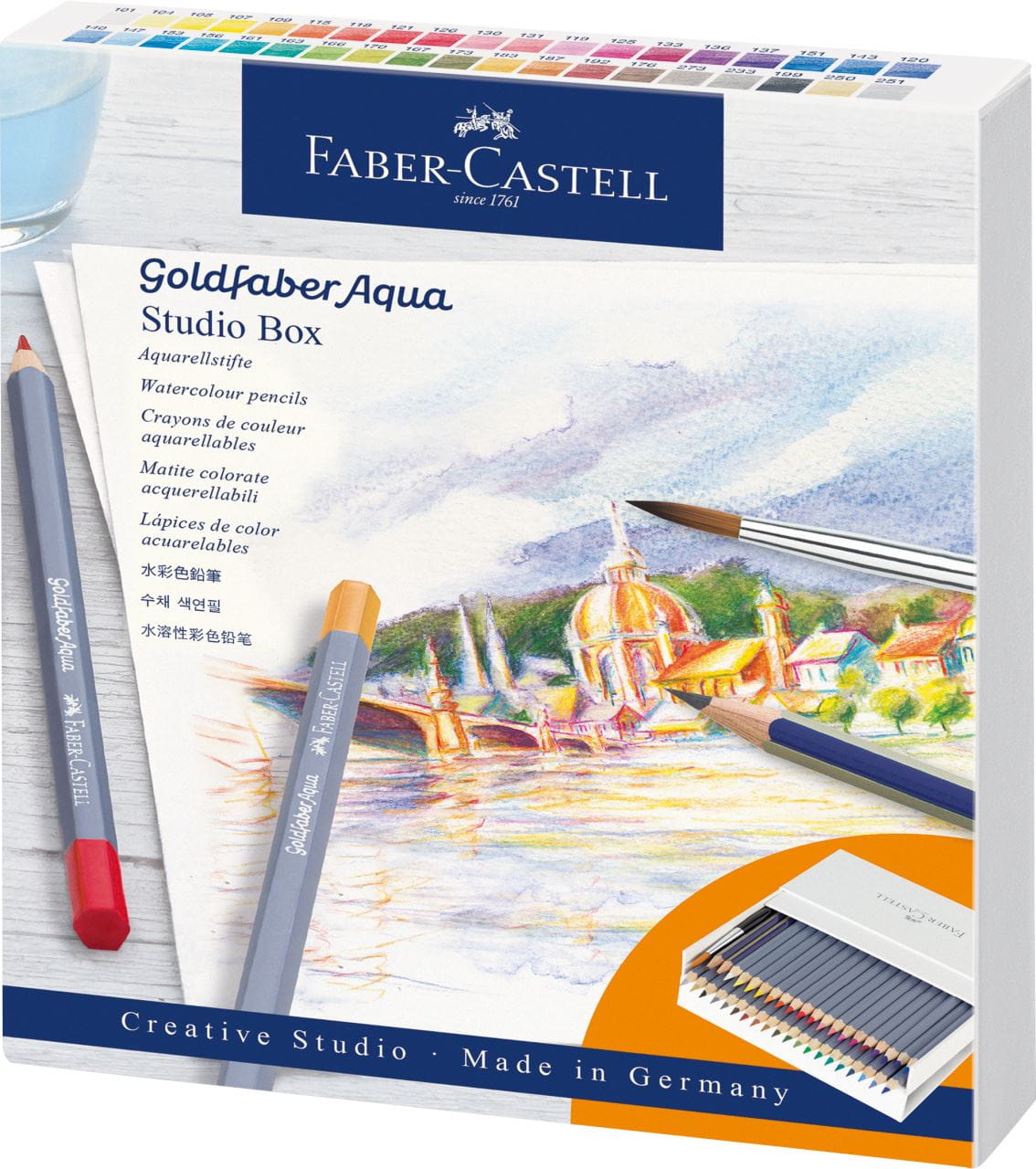 Faber-Castell - Lápiz acuarelable Goldfaber Aqua, estuche estudio