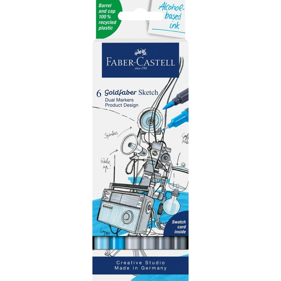Faber-Castell - Sketch Marker Gofa Diseño Prod set x6