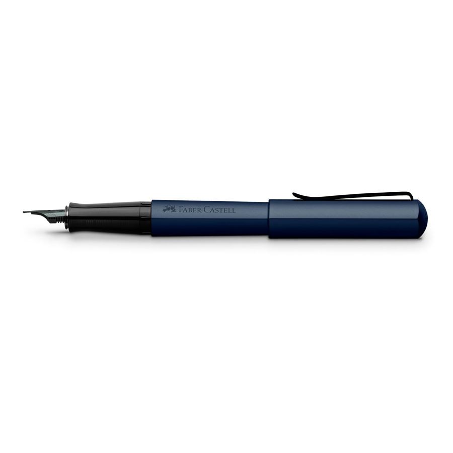 Faber-Castell - Pluma estilográfica Hexo azul M