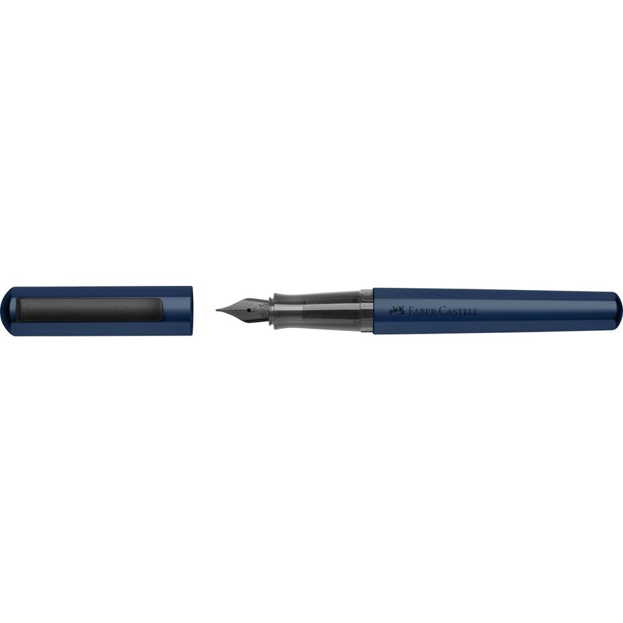 Faber-Castell - Pluma estilográfica Hexo azul EF