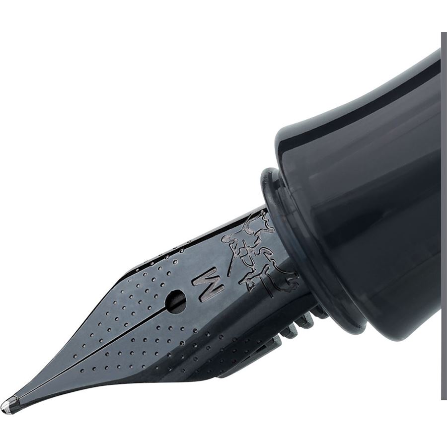 Faber-Castell - Pluma estilográfica Hexo negro matt M