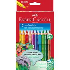 Faber-Castell - Lápiz de color Jumbo Grip, estuche cartón, 12 piezas