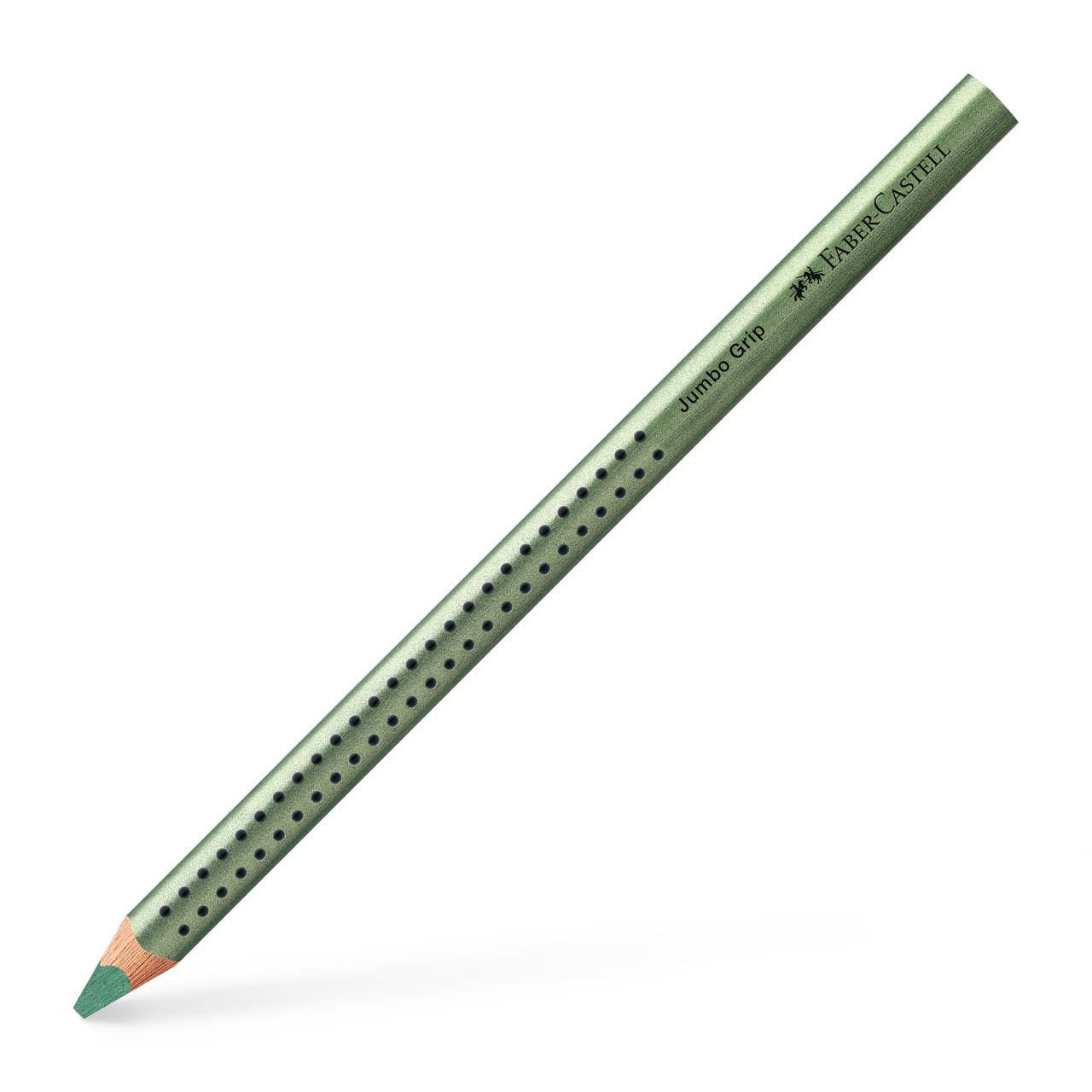 Faber-Castell - Lápiz de color Jumbo Grip Metallic, verde metálico