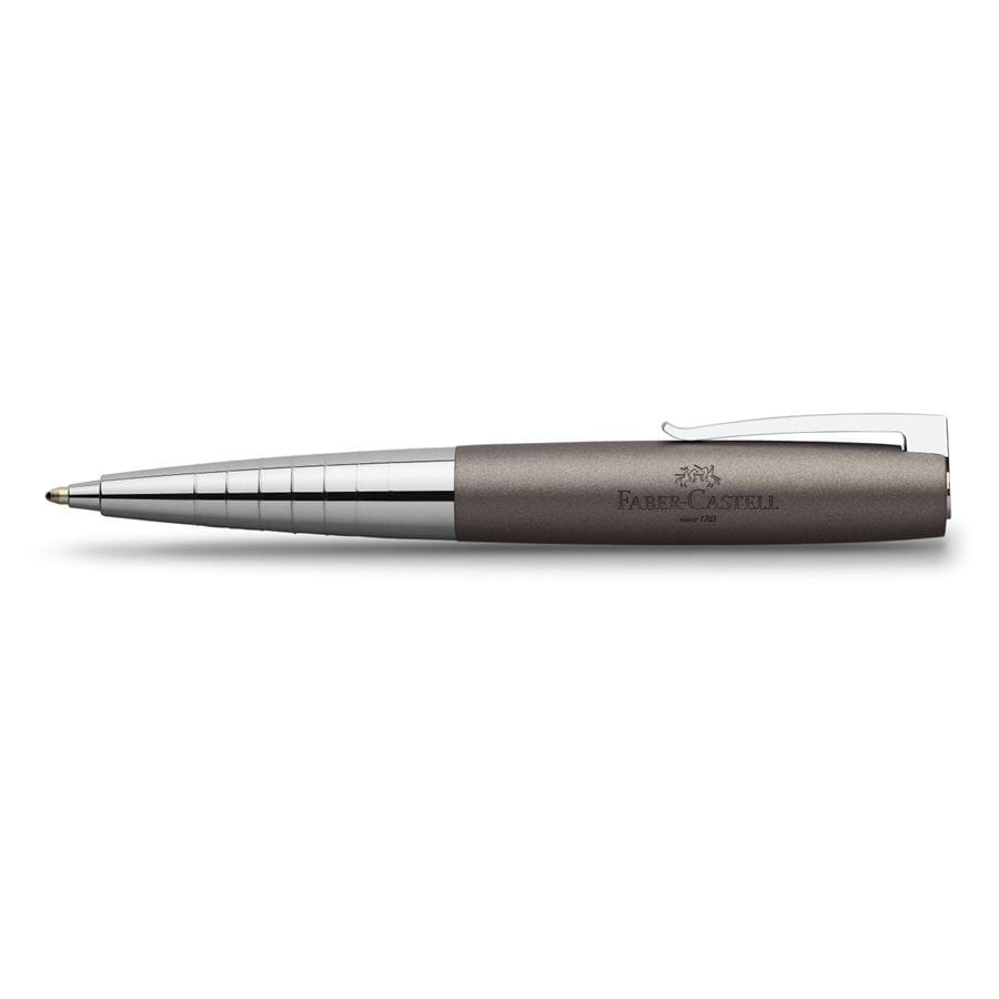Faber-Castell - Bolígrafo Loom Metallic, B negro, gris
