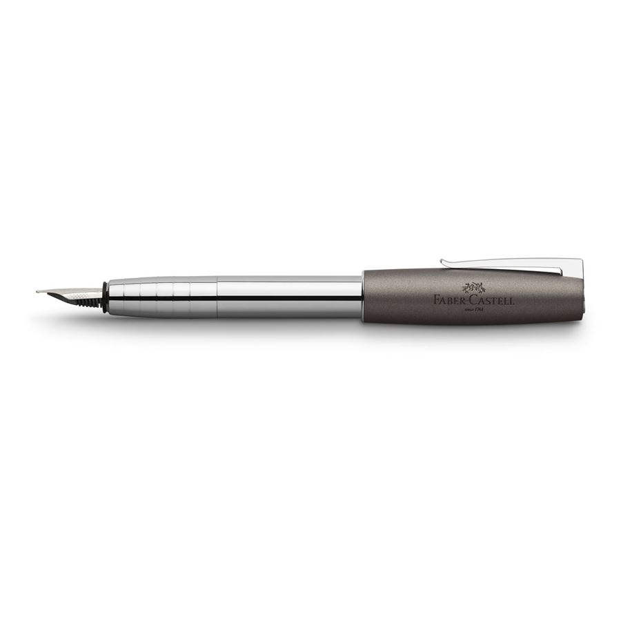 Faber-Castell - Pluma estilográfica Loom Metallic, F, gris