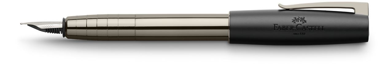 Faber-Castell - Pluma estilográfica Loom Gunmetal, F, pulido