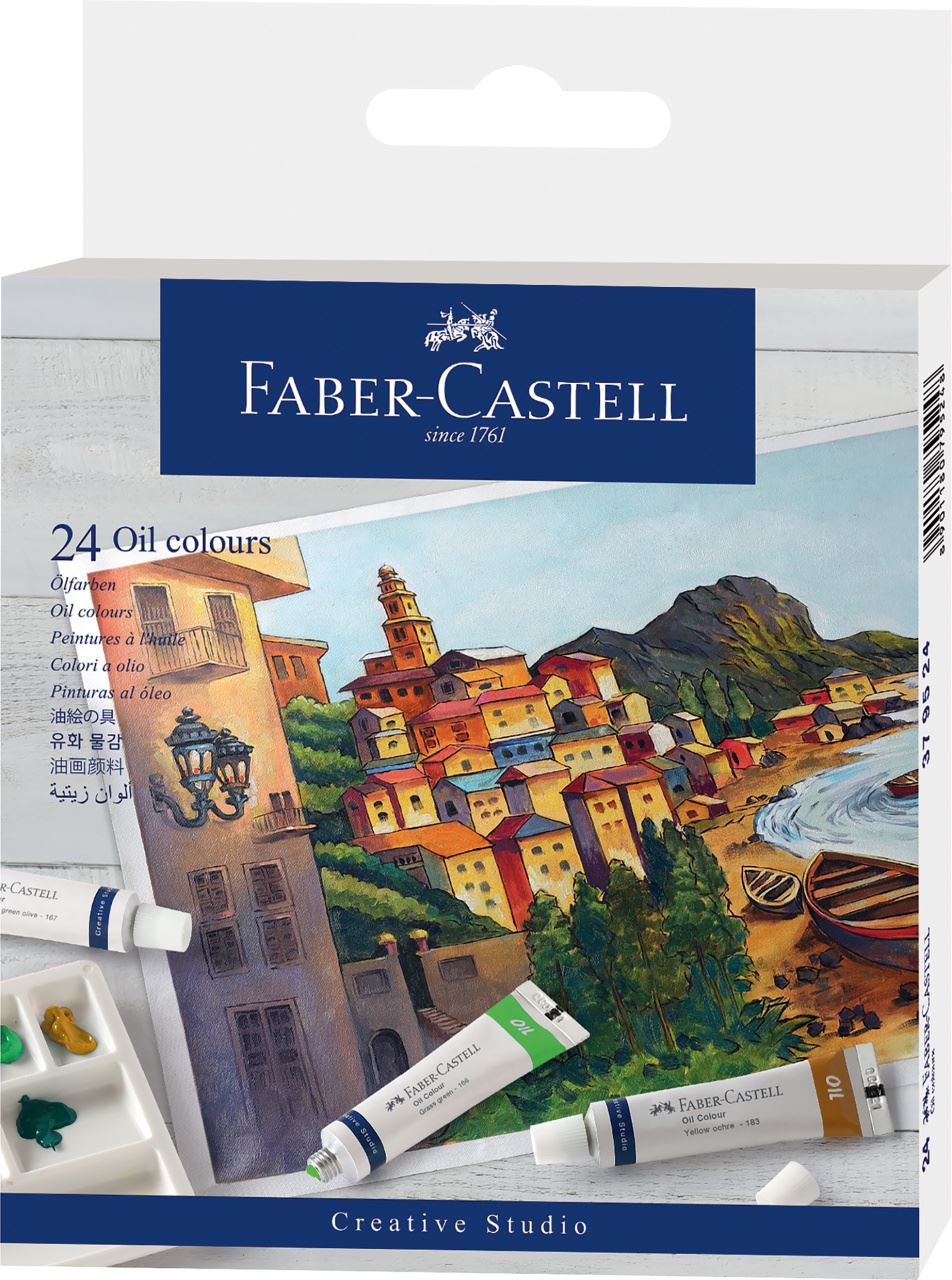 Faber-Castell - Estuche de iniciación pintura al óleo, 24 x tubo 20 ml