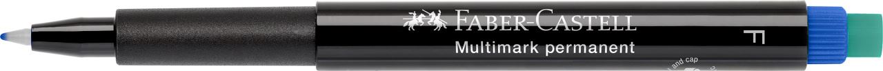 Faber-Castell - Rotulador multifuncional permanente Multimark, F, azul
