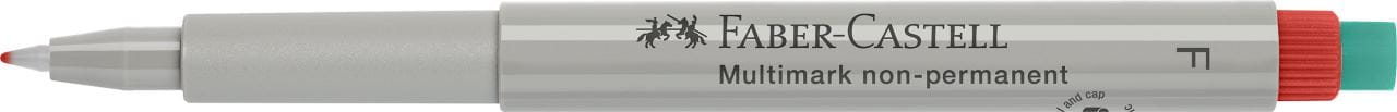 Faber-Castell - Rotulador multifuncional no permanente Multimark, F, rojo