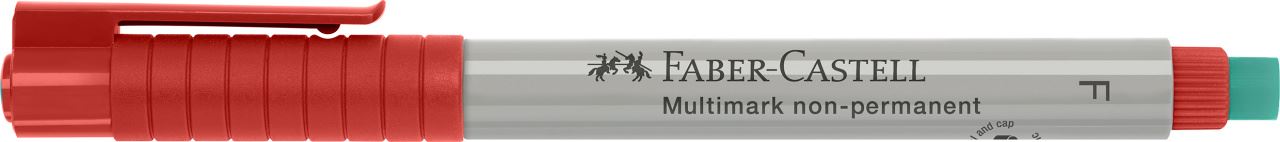 Faber-Castell - Rotulador multifuncional no permanente Multimark, F, rojo