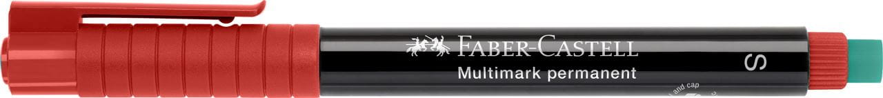 Faber-Castell - Rotulador multifuncional permanente Multimark, S, rojo