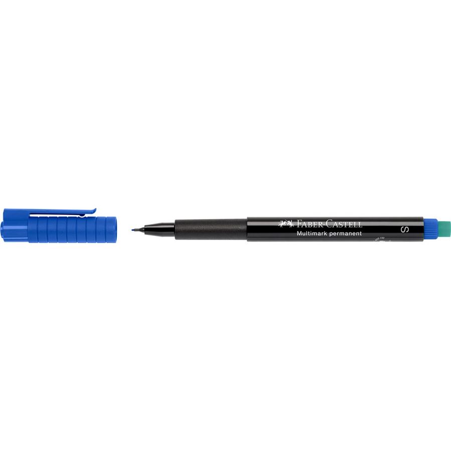 Faber-Castell - Rotulador multifuncional permanente Multimark, S, azul