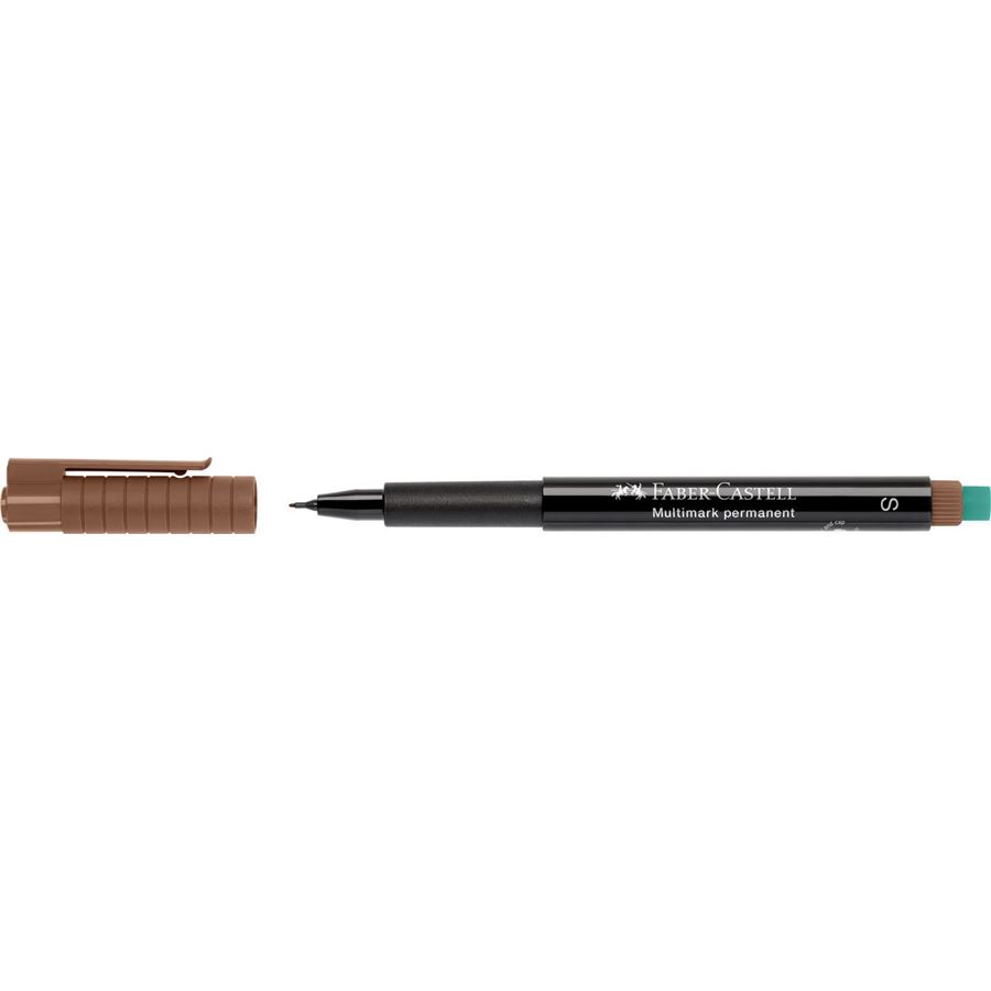 Faber-Castell - Rotulador multifuncional permanente Multimark, S, marrón