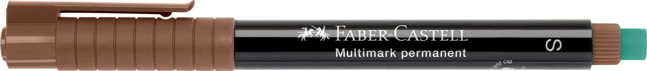 Faber-Castell - Rotulador multifuncional permanente Multimark, S, marrón