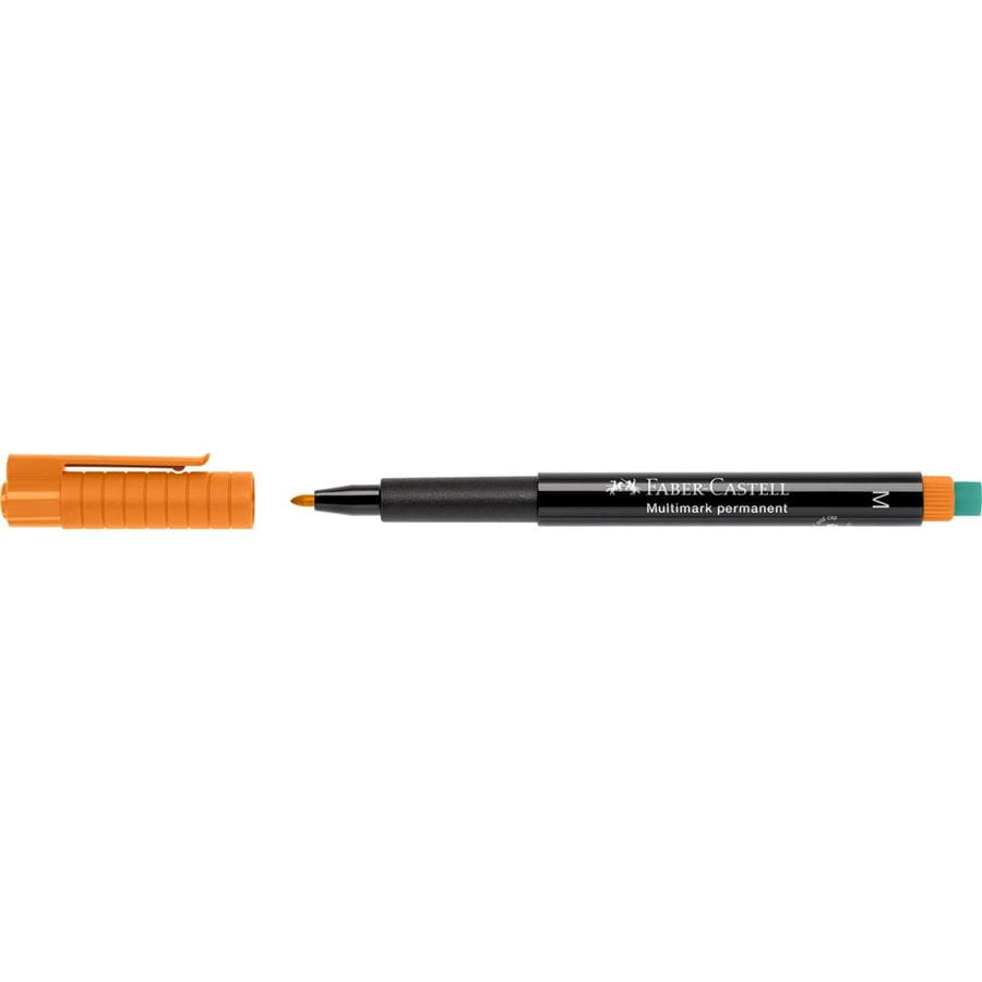 Faber-Castell - Rotulador multifuncional permanente Multimark, M, naranja