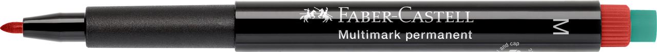 Faber-Castell - Rotulador multifuncional permanente Multimark, M, rojo