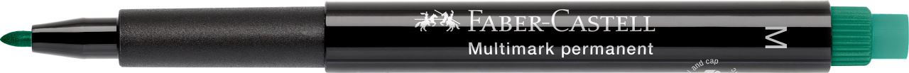 Faber-Castell - Rotulador multifuncional permanente Multimark, M, verde