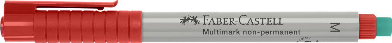 Faber-Castell - Rotulador multifuncional no permanente Multimark, M, rojo