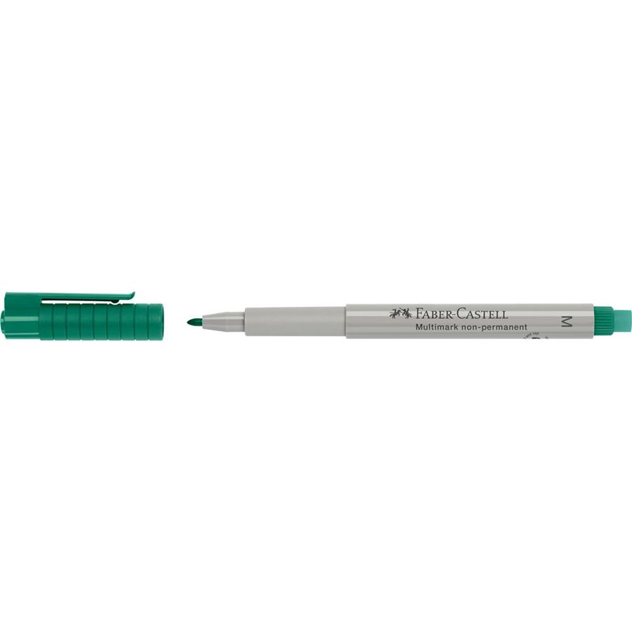 Faber-Castell - Rotulador multifuncional no permanente Multimark, M, verde