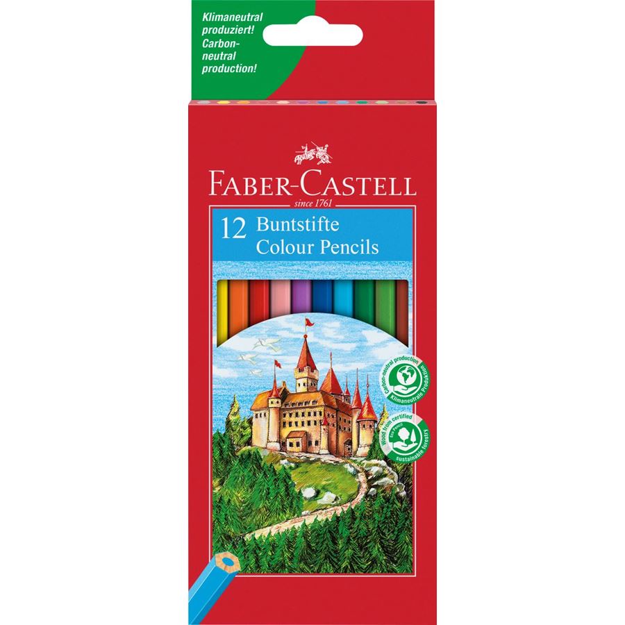Faber-Castell - Lápiz Classic Colour, estuche cartón, 12 piezas