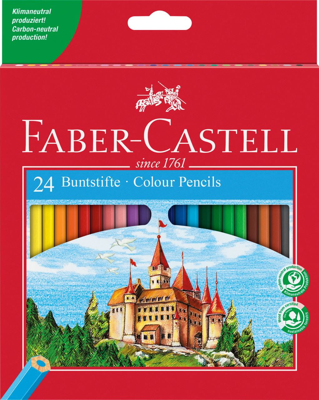 Faber-Castell - Lápiz Classic Colour, estuche cartón, 24 piezas