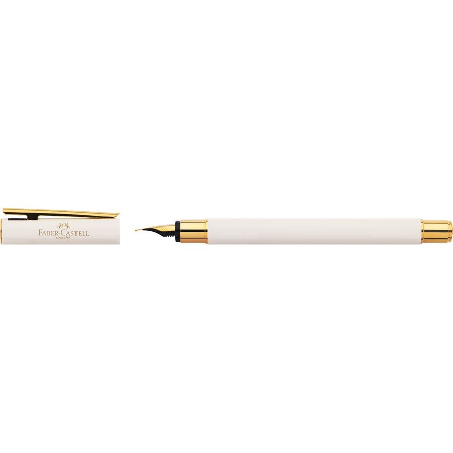 Faber-Castell - Pluma estilográfica Neo Slim F marshmallow con oro
