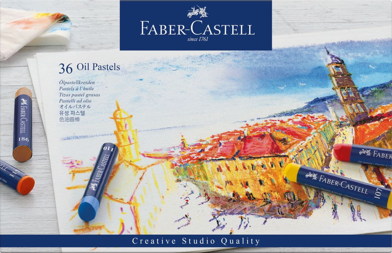 Faber-Castell - Estuche con 36 pasteles grasos