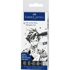 Faber-Castell - Rotulador Pitt Artist Pen, estuche de 6, Mangaka