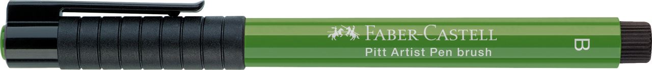 Faber-Castell - Rotulador Pitt Artist Pen Brush, verde oliva permanente