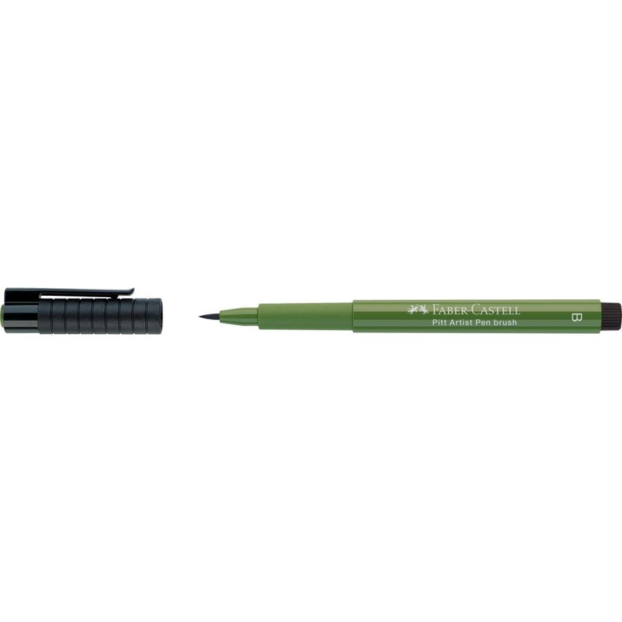 Faber-Castell - Rotulador Pitt Artist Pen Brush, verde óxido de cromo opaco
